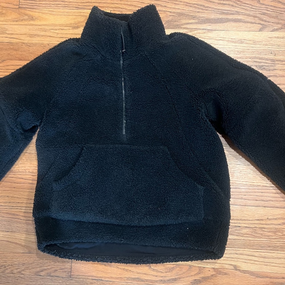 Women’s Scuba Black Sherpa Half-Zip Pullover Jacket